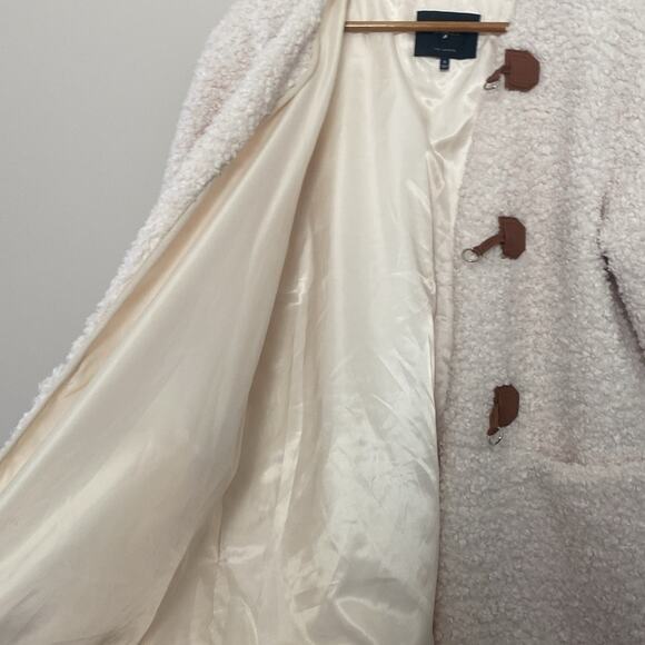 7 FOR ALL MANKIND Cozy Toggle Front Sherpa Teddy Jacket Size S - Picture 10 of 13